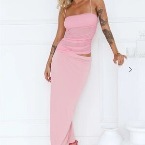 Hello Molly Don’t Apologize Maxi Dress Pink